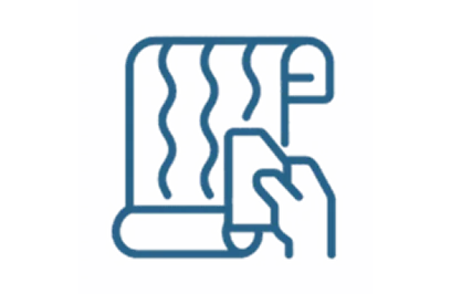 Icon representing professional wallpaper installation.